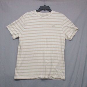 Guess Beige Striped Casual T-Shirt Men Size Large‎